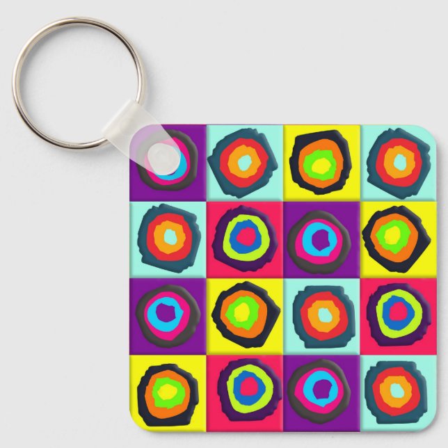 circles pattern  keychain (Front)