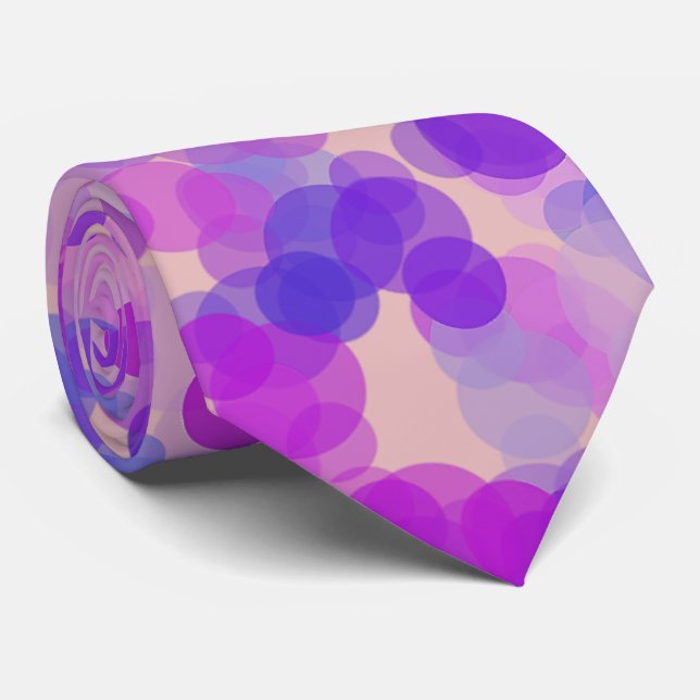 Circles Pattern Neck Tie (Rolled)
