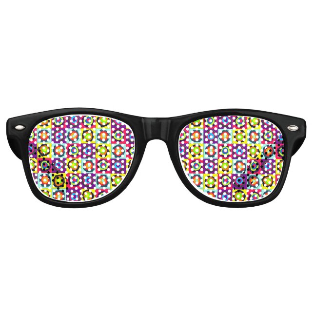 circles pattern  retro sunglasses (Front)