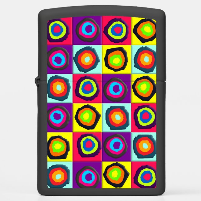 circles pattern  zippo lighter (Front)
