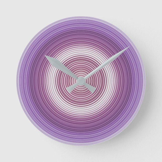 Circles - Purple Blue Round Clock (Front)