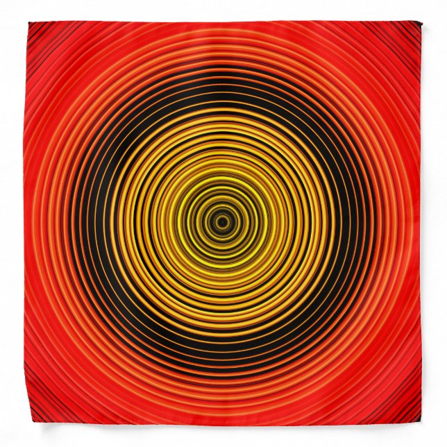Circles - Red Yellow Black Bandana (Front)