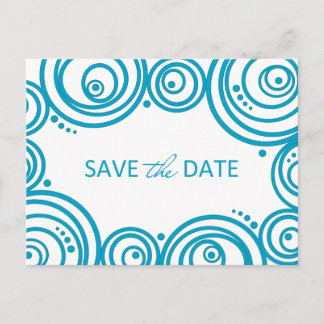 Circles Save the Date Postcard