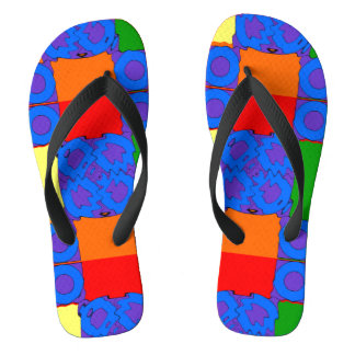 Circles Squares and Rectangles Flip Flops