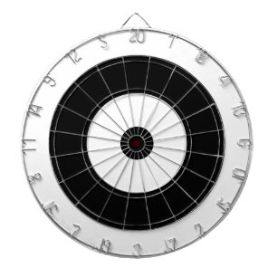 Circles Target Design Black & White Dart Board