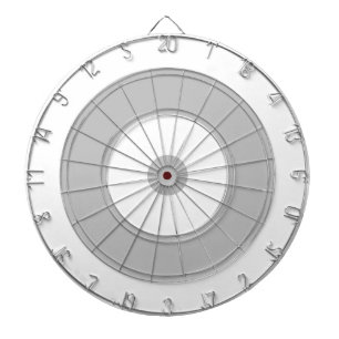 Circles Target Design Modern Gray & White Dart Board