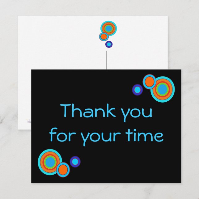 Circles thank you postcard (Front/Back)