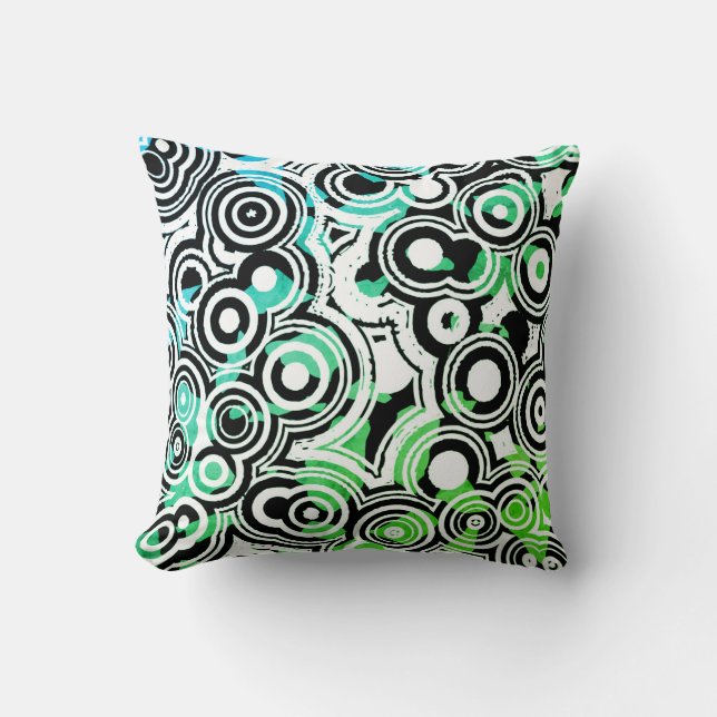 Circles Throw Pillow (Front)