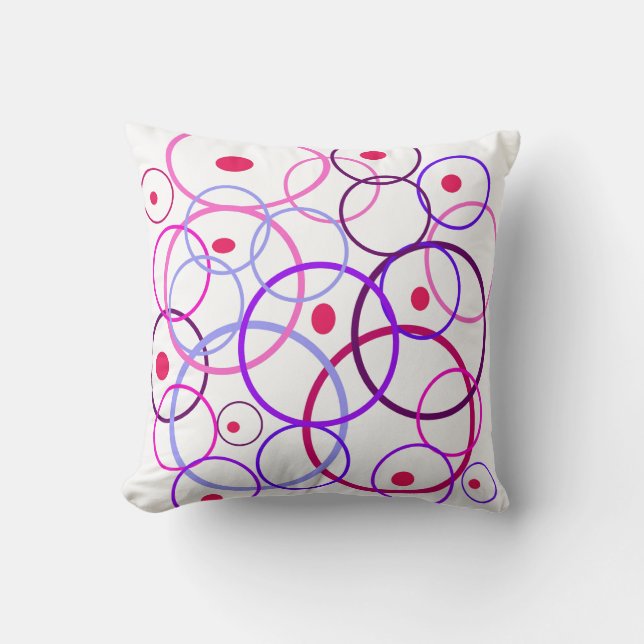 Circles Throw Pillow (Front)