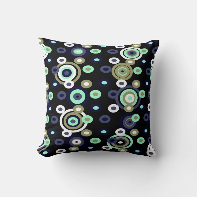 Circles Throw Pillow (Front)