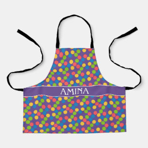 Circles Violet Peach Minimal Pattern Apron