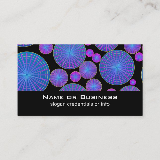 Circles Wheels and Disks with Spokes Business Card (Front)