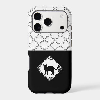 Circles with Black Cat iPhone 17 Pro Case