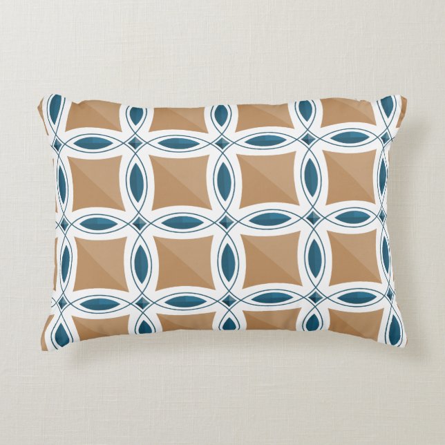 Circles with lens pattern and Diamond Accent Pillow (Front)