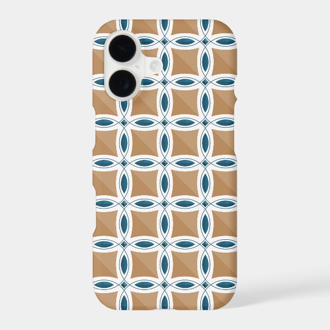 Circles with lens pattern and Diamond Iphone Case (Back)