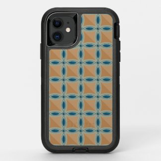 Circles with lens pattern and Diamond OtterBox Defender iPhone 11 Case