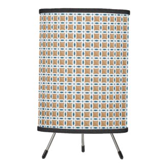 Circles with lens pattern and Diamond Tripod Lamp