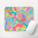 Circles with white lines mouse pad