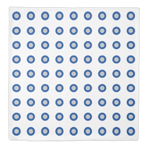 Circles Yellow Blue Polka Dots Pattern White 2021 Duvet Cover