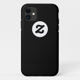 CircleZ - White on Black iPhone 11 Case