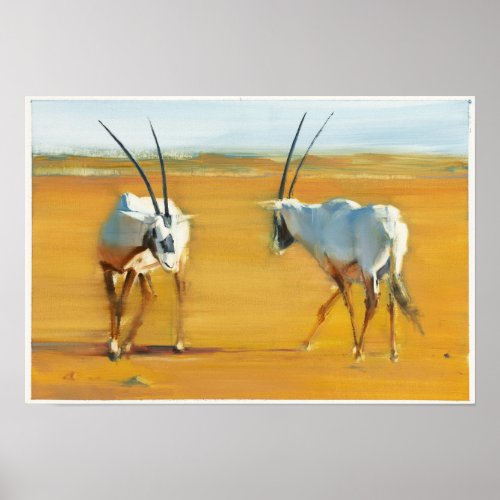 Circling Arabian Oryx 2010 Poster