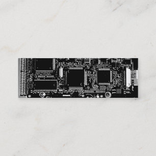 Circuit B & W 2 business card grey skinny