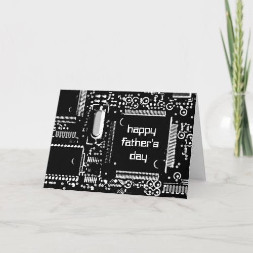 Circuit BW 2 Fathers Day greetings card