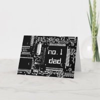 Circuit B&W 2 'no.1 dad' greetings card