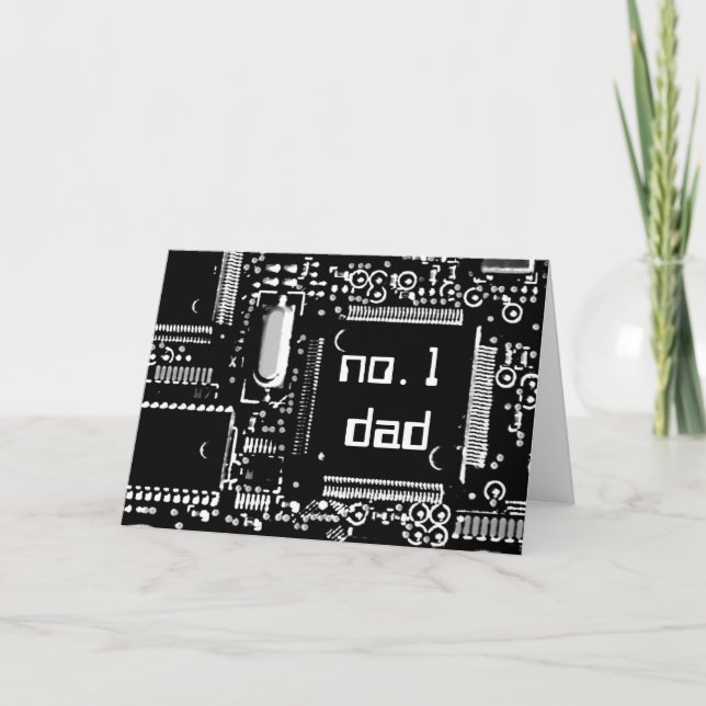Circuit B&W 2 'no.1 dad' greetings card (Front)