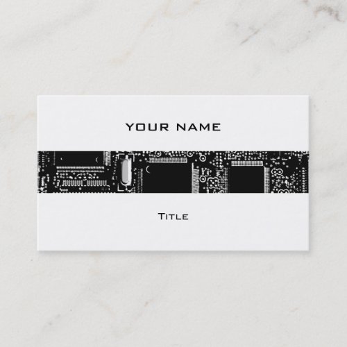 Circuit B  W 2 stripe business card white back