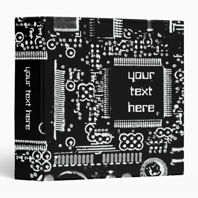 Circuit B&W 2 'Your Text'  binder (Front/Spine)