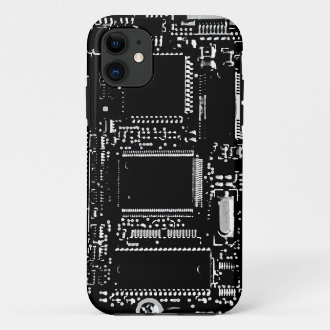 Circuit B & W iPhone barely there case (Back)