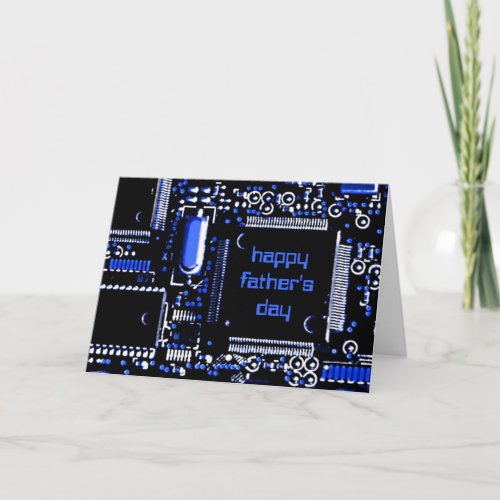 Circuit Blue 2 Fathers Day greetings card