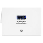 Circuit Blue 2 'Good Luck' greetings card (Back Horizontal)