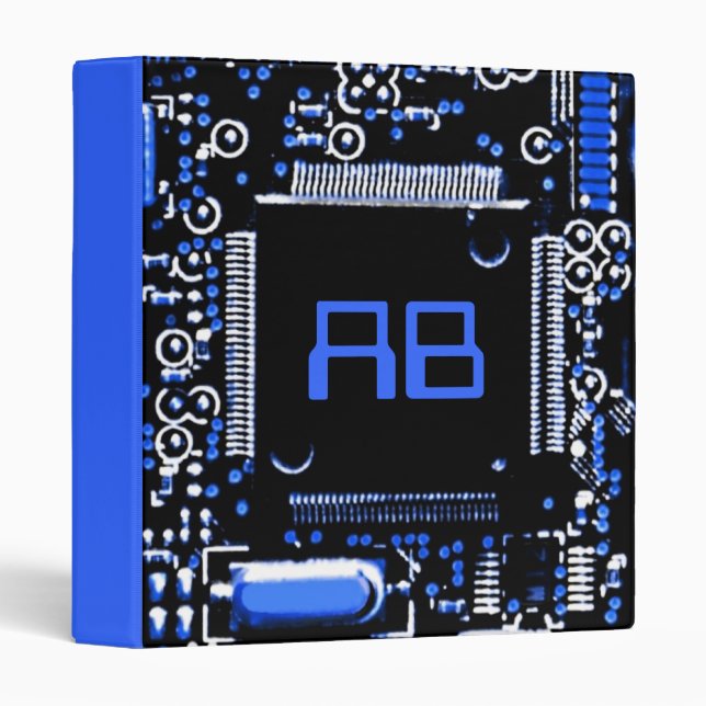 Circuit Blue 2 'Initials' binder blue (Front/Spine)