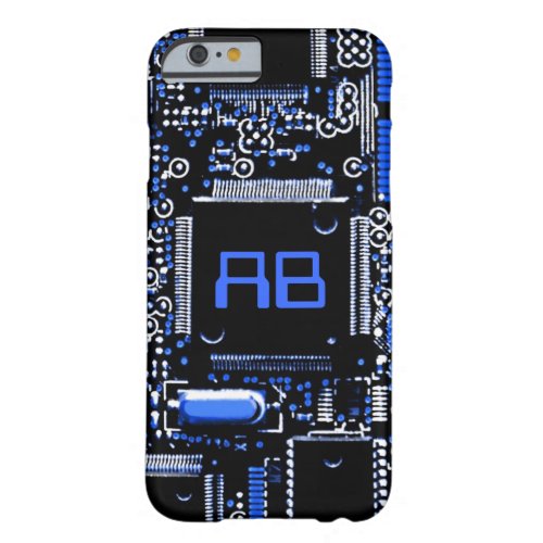 Circuit Blue 2 monogram iPhone 6 case