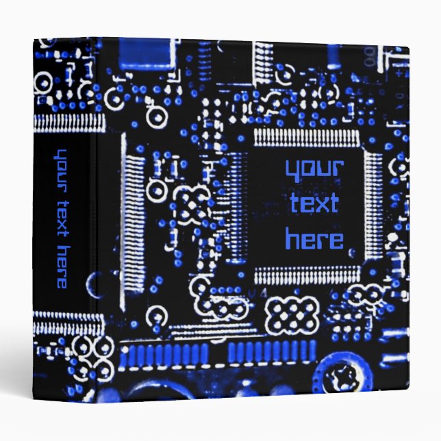 Circuit Blue 2 'Your Text'  binder (Front/Spine)