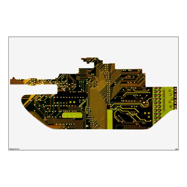 Circuit Board 1 Wall Decals (Front)