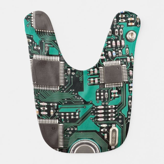 Circuit board baby bib (Front)