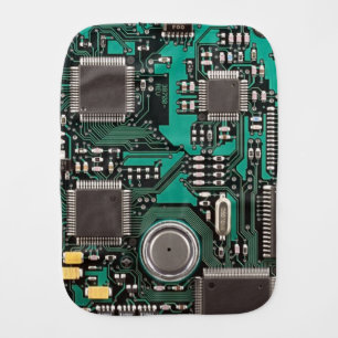 Circuit board baby burp cloth