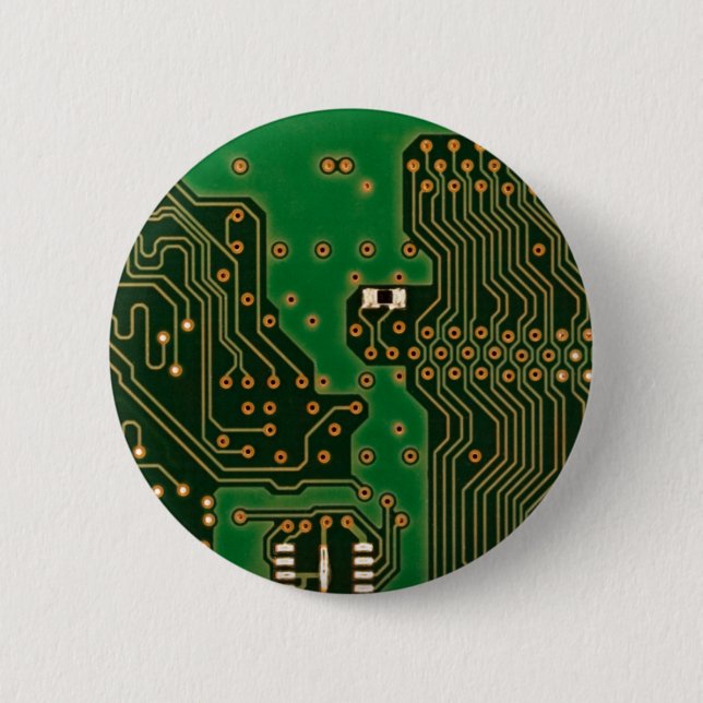circuit board background badge button (Front)