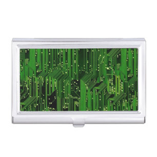 Circuit board background business card case
