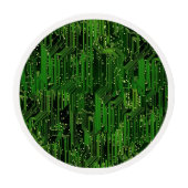 Circuit board background edible frosting rounds (Front)