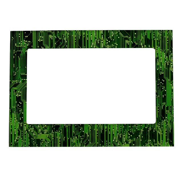 Circuit board background magnetic photo frame (Front)