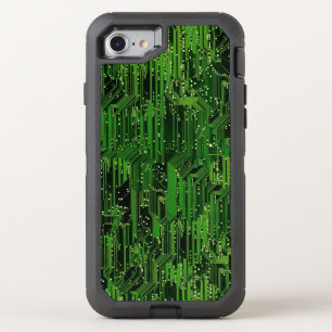 Circuit board background OtterBox defender iPhone SE/8/7 case