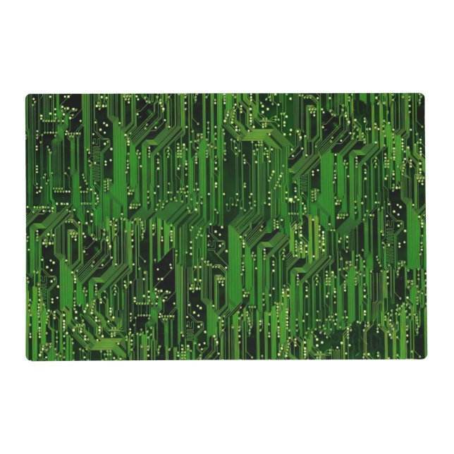 Circuit board background placemat (Front)