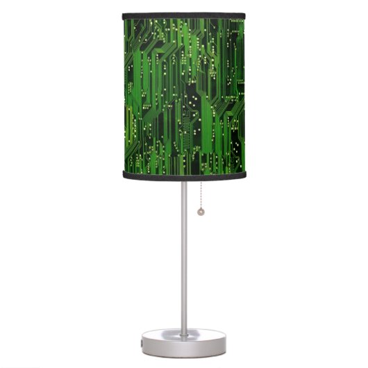 Circuit board background table lamp (Left)