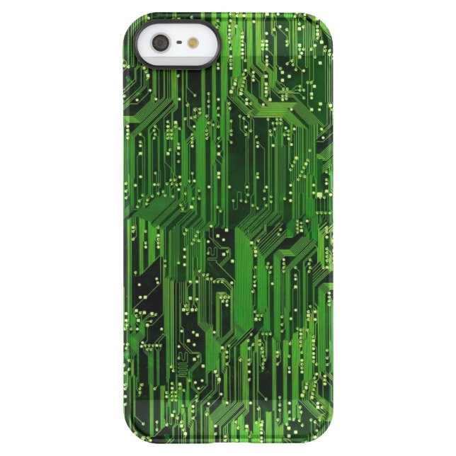 Circuit board background uncommon iPhone case (Back)