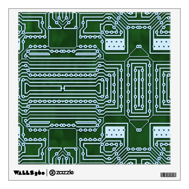 Circuit Board Background Wall Decal (Front)
