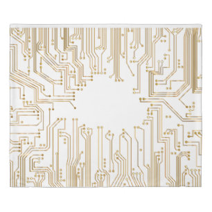 Circuit board background wallpaper duvet cover